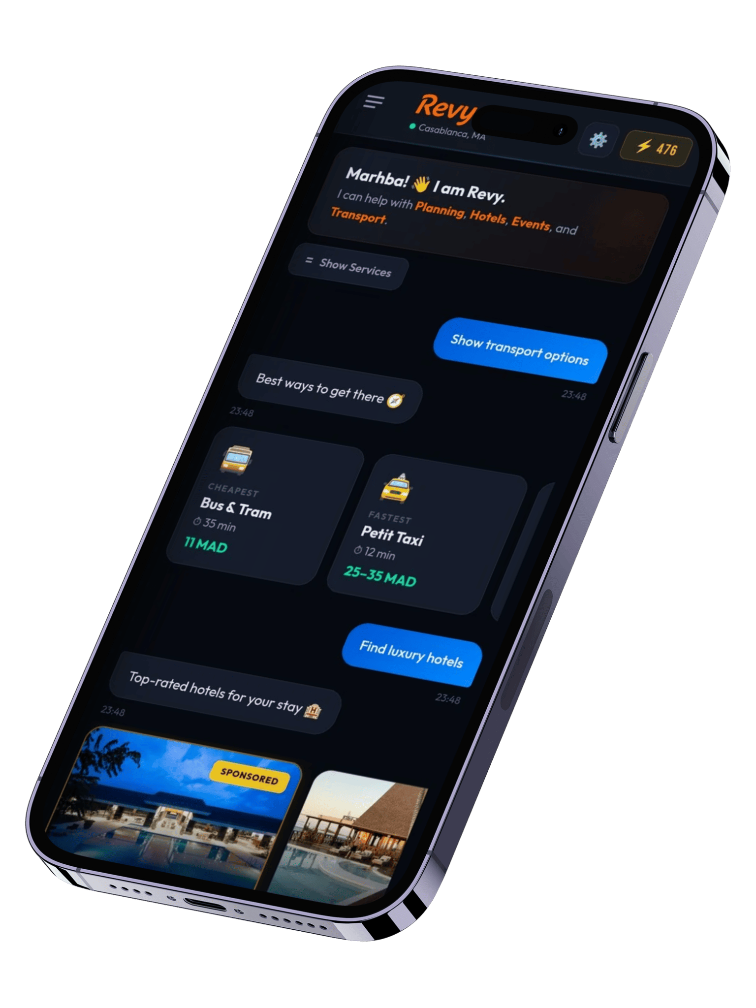 Revy AI Chat Interface